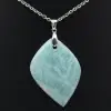 Pendentif amazonite en forme de flamme - 1