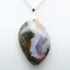 Pendentif flamme en jaspe orbiculaire - 2
