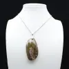 Pendentif flamme en jaspe orbiculaire - 0