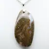 Pendentif flamme en jaspe orbiculaire - 2