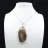 Pendentif flamme en jaspe orbiculaire