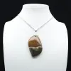 Pendentif flamme en jaspe orbiculaire - 0
