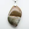 Pendentif flamme en jaspe orbiculaire - 2