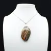 Pendentif flamme en jaspe orbiculaire - 0