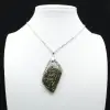 Pendentif flamme en jaspe orbiculaire - 0