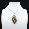 Pendentif flamme en jaspe orbiculaire - 0