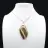 Pendentif flamme en jaspe orbiculaire