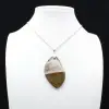Pendentif flamme en jaspe orbiculaire - 0