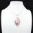 Pendentif feuille en jaspe orbiculaire