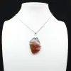 Pendentif flamme en jaspe orbiculaire - 1