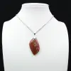 Pendentif flamme en jaspe orbiculaire - 1
