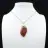 Pendentif flamme en jaspe orbiculaire