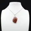 Pendentif flamme en jaspe orbiculaire - 1
