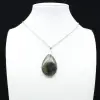 Pendentif goutte en labradorite - 1