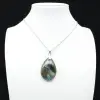 Pendentif goutte en labradorite - 1