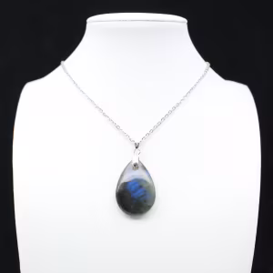 Pendentif goutte en labradorite