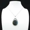 Pendentif goutte en labradorite - 0