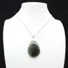 Pendentif goutte en labradorite - 1