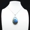 Pendentif goutte en labradorite - 1