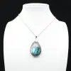 Pendentif goutte en labradorite - 1