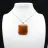 Pendentif carré en cornaline