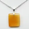 Pendentif carré en cornaline - 1