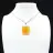 Pendentif carré en cornaline