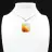 Pendentif carré en cornaline