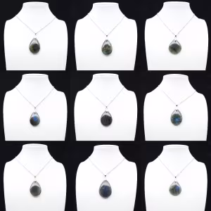 Pendentif goutte en labradorite