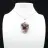 Pendentif ovale à inclusion de Tourmaline rose