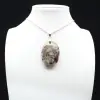 Pendentif ovale à inclusion de Tourmaline rose - 1
