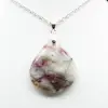 Pendentif goutte à inclusion de Tourmaline rose - 2