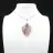 Pendentif feuille à inclusion de Tourmaline rose