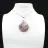 Pendentif goutte à inclusion de Tourmaline rose
