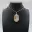 Pendentif ovale en agate fleur — 1