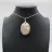 Pendentif ovale en agate fleur