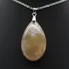 Pendentif goutte en agate fleur - 2