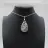 Pendentif goutte en agate fleur