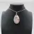 Pendentif ovale en agate fleur