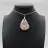 Pendentif goutte en agate fleur