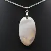 Pendentif ovale en agate fleur - 2