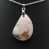 Pendentif goutte en agate fleur - 2