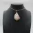 Pendentif goutte en agate fleur
