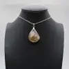 Pendentif goutte en agate fleur - 2