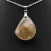 Pendentif goutte en agate fleur - 2
