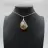 Pendentif goutte en agate fleur