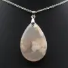 Pendentif goutte en agate fleur - 2