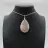Pendentif goutte en agate fleur