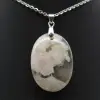 Pendentif ovale en agate fleur - 2