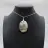Pendentif ovale en agate fleur